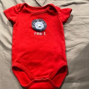 ♦️5 for $15♦️ 6-9m short sleeve red onesie bodysuit baby